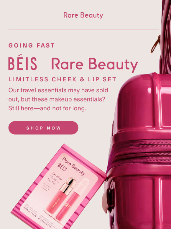 Almost gone: BÉIS x Rare Beauty Limitless Cheek & Lip Set