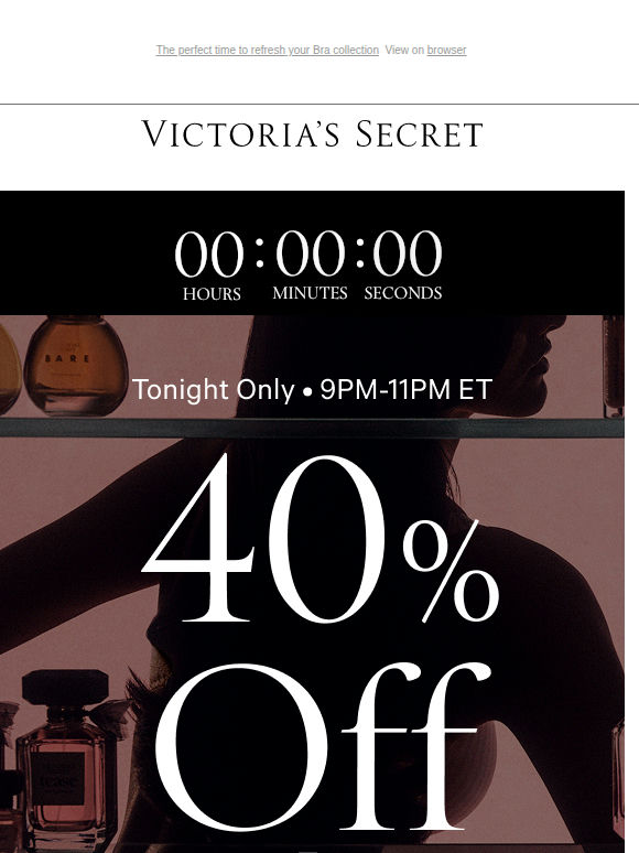 9-11PM ET: 40% Off an Item + FREE Shipping
