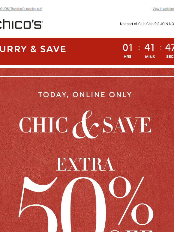 Last Call! Extra 50% Off Markdowns + Another 10% Off