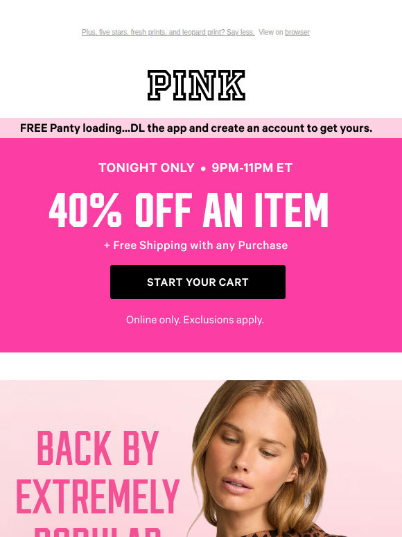 Tonight Only, 9PM-11PM ET: 40% Off an Item