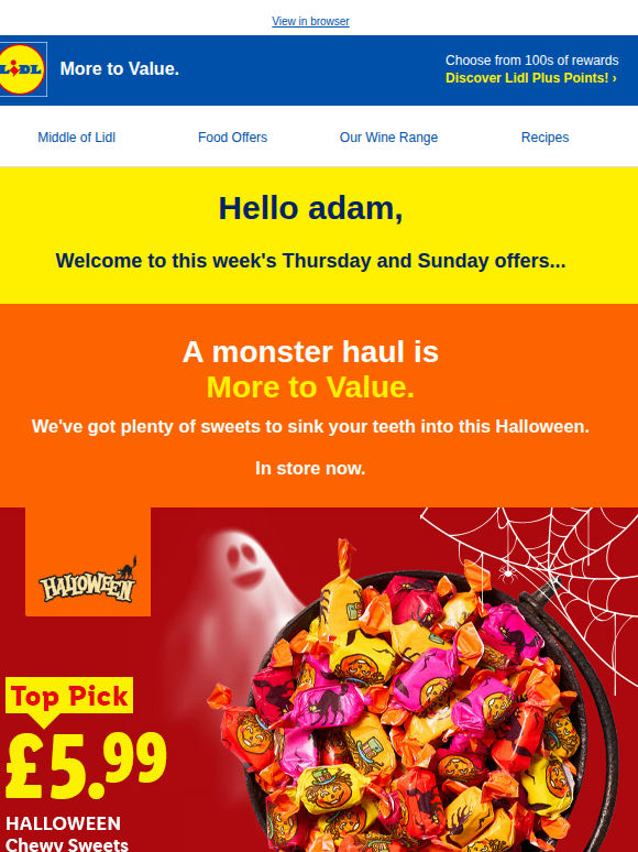 Halloween sweets from 45p...what a treat!  🧛‍♂️