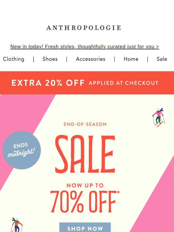 EXTRA 20% OFF SALE is melting ❄️