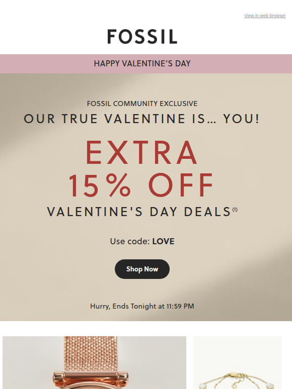 Your EXTRA  15% ends tonight