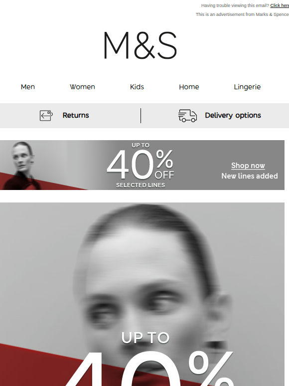 More lines added + up to 40% off selected lines