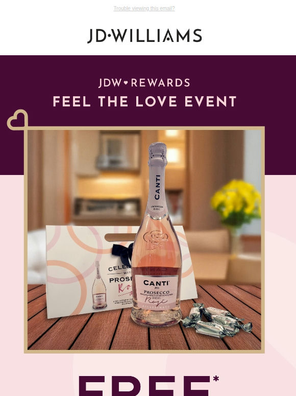 Fizz & chocolate. It's on us 💝🥂