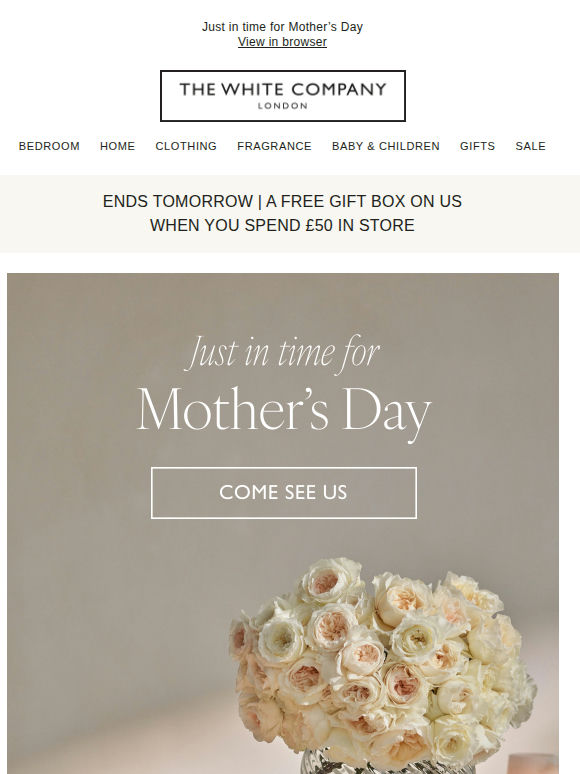 Ends tomorrow: free gift box in store