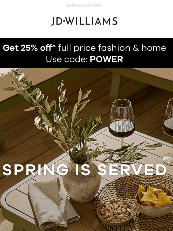 Spring is served 🌿 25% off inside