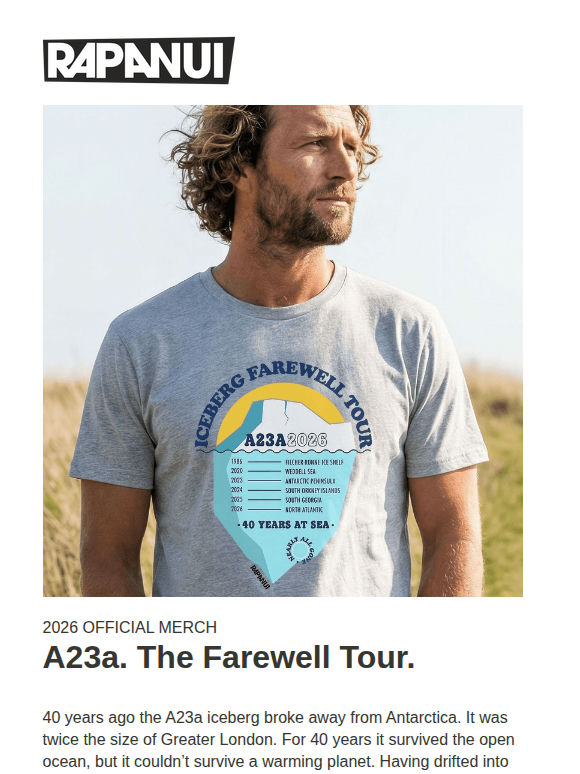 🧊 The Iceberg Farewell Tour. New Merch Landed.