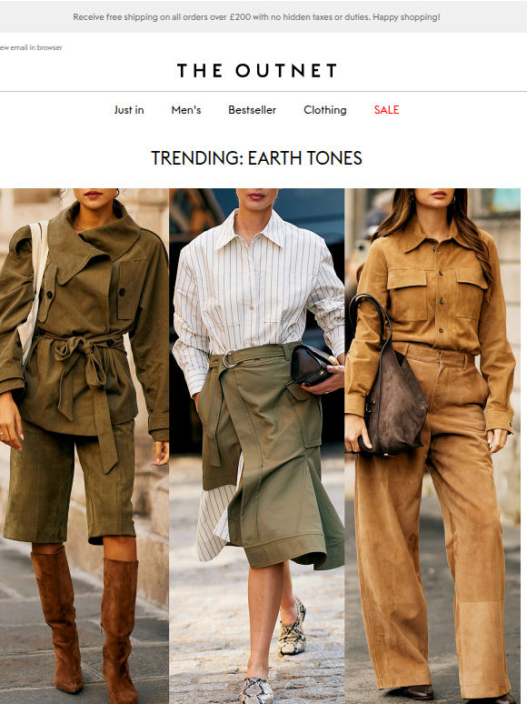 Earth tones are taking over our closet...