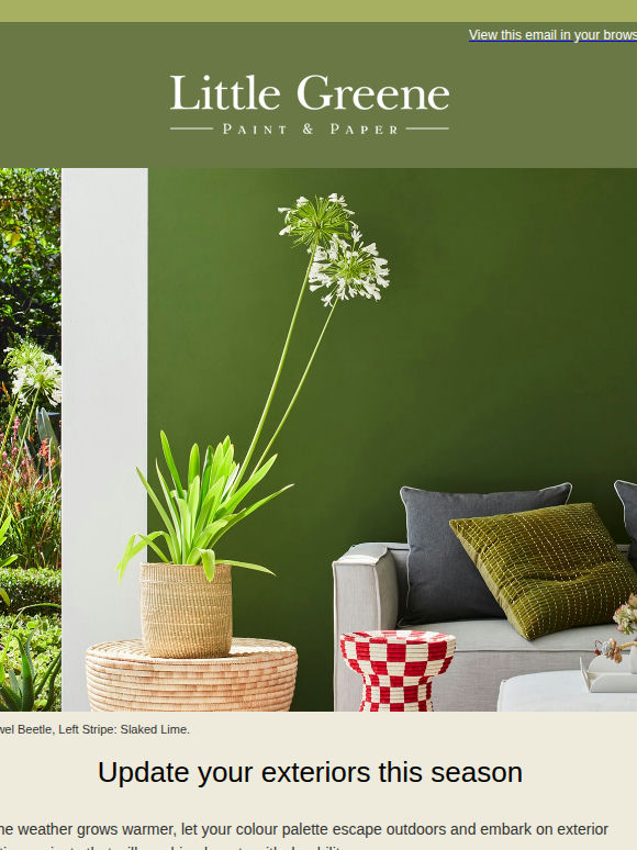 Let colour escape outdoors