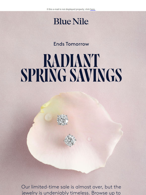 Radiant Spring Savings End Tomorrow