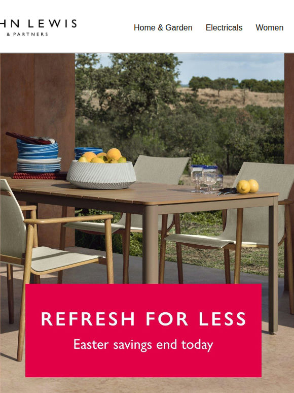 Refresh for less: savings end today