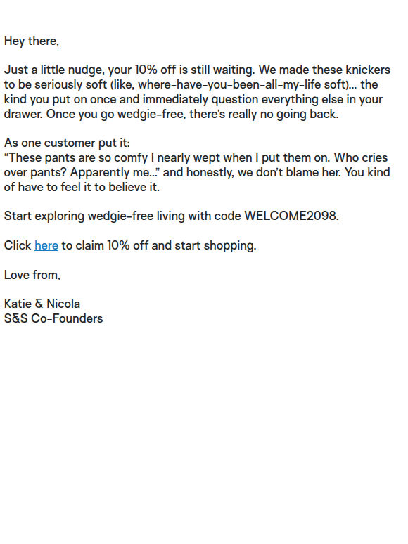 Missing out on wedgie-free living?