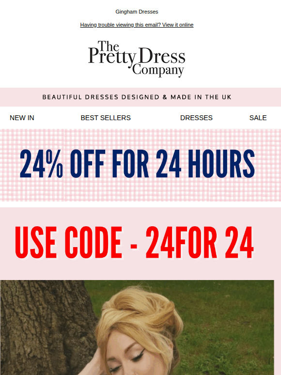 24% Off For 24 Hours | Gingham Girls!