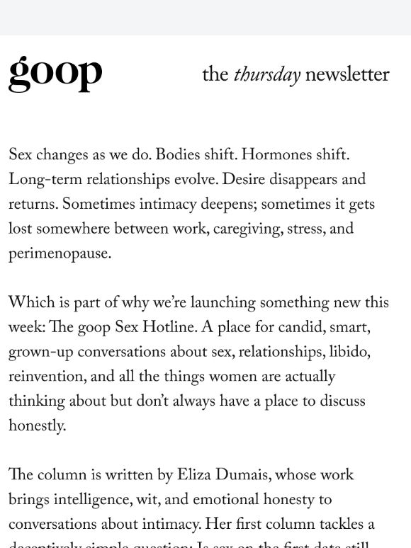 the Thursday newsletter