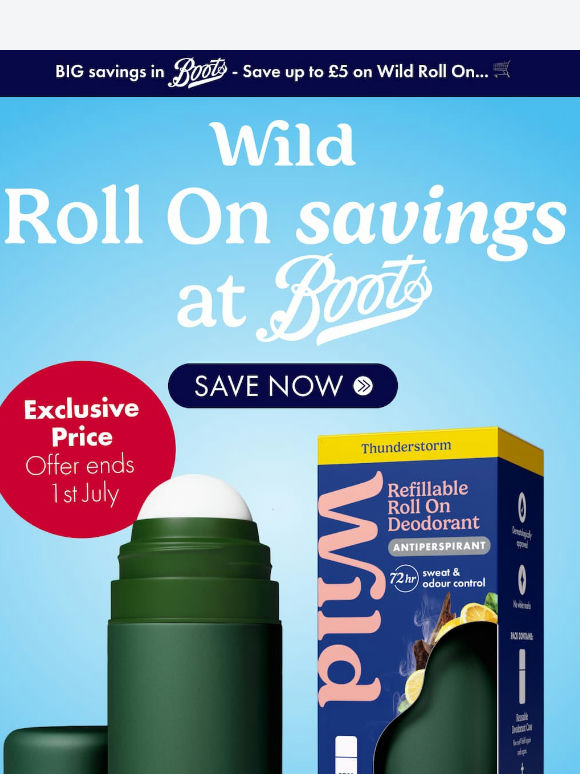 Big savings on Wild at Boots 🛒
