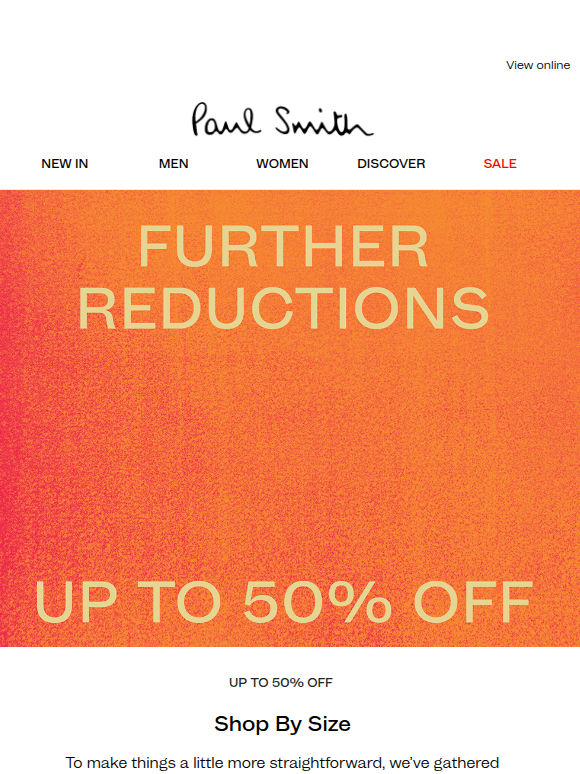 Your Size. Up to 50% Off.