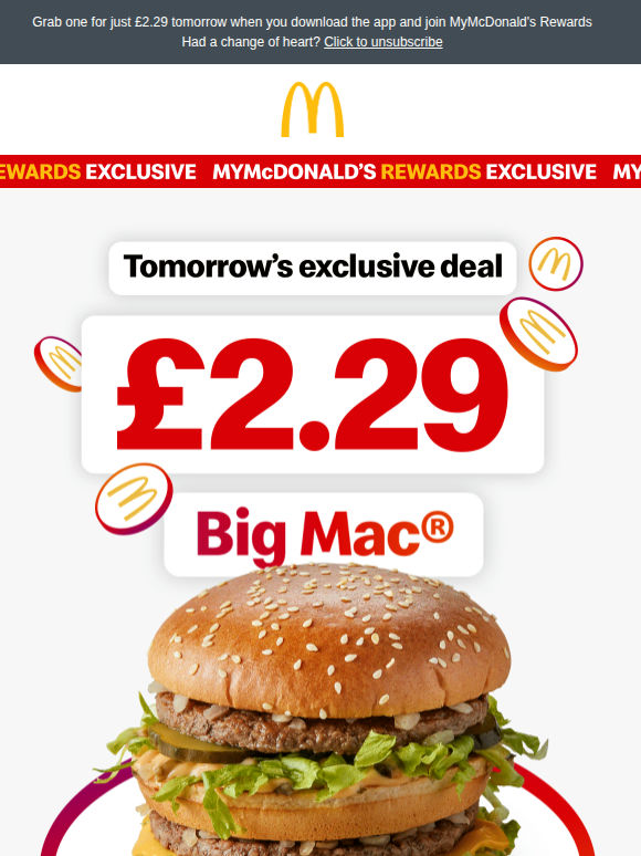 Big Mac®. Huge saving. 🍔 