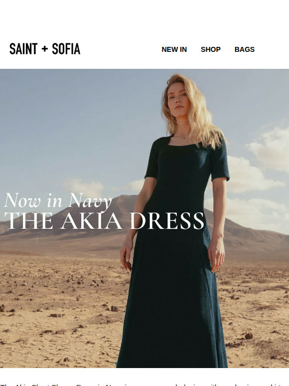 New | Akia Dress in Navy