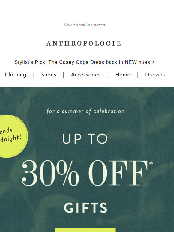 LAST CALL for up to 30% off gifts