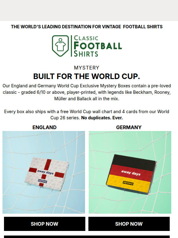 The World Cup is here. Leave the shirt to us 👀❓