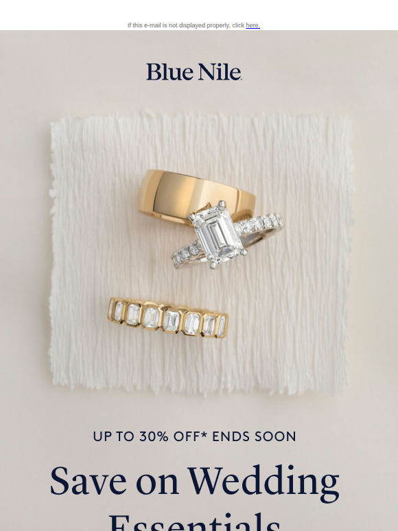 Wedding Day Savings: Up to 30% Off* Select Styles