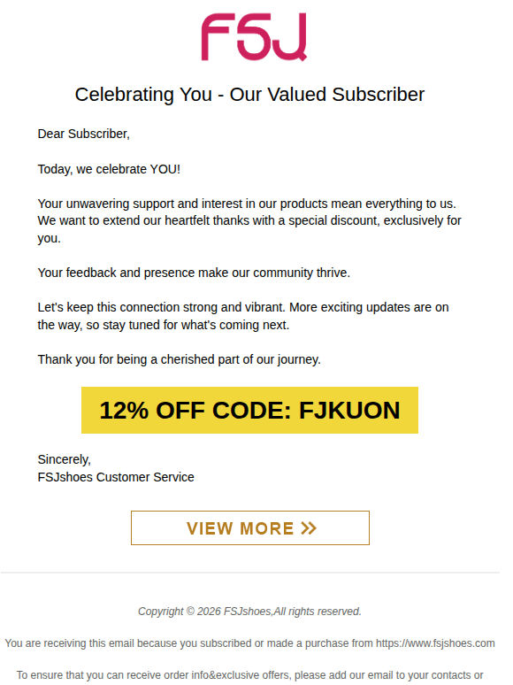 Celebrating You - Our Valued Subscriber