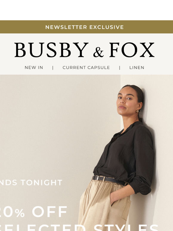 Ends tonight | 40% off selected styles