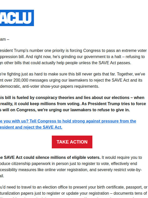 Block this attack on our elections