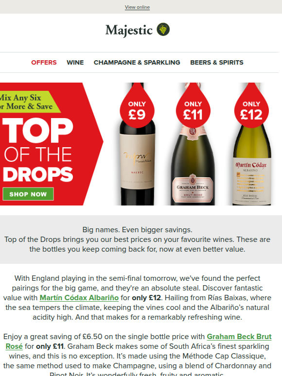 NEW Top of the Drops: Graham Beck Rosé £11, Marcelo Pelleriti Malbec £9, Martín Códax Albariño £12