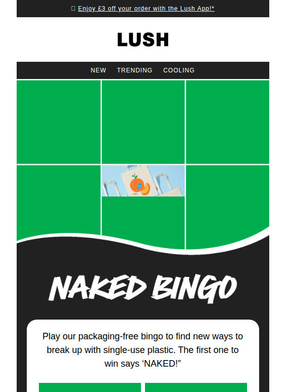 Play our packaging-free bingo game