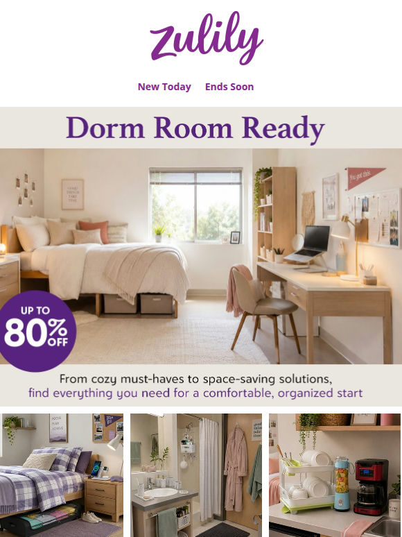 Dorm room ready, up to 80% off 💜