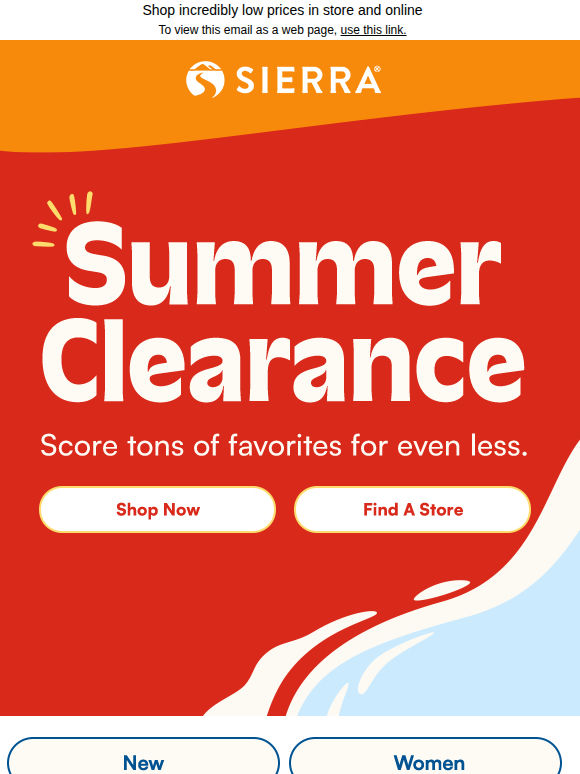 Summer Clearance: BIG savings