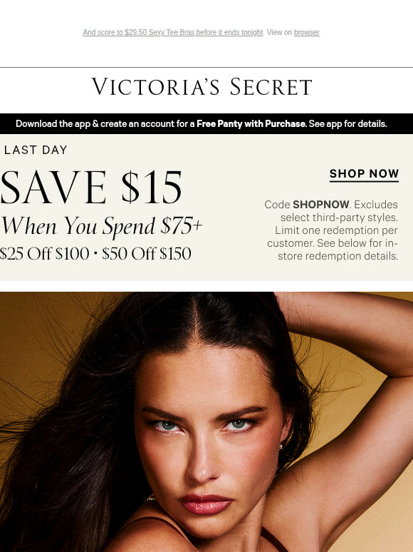 Last Day: Save $15 Off $75+