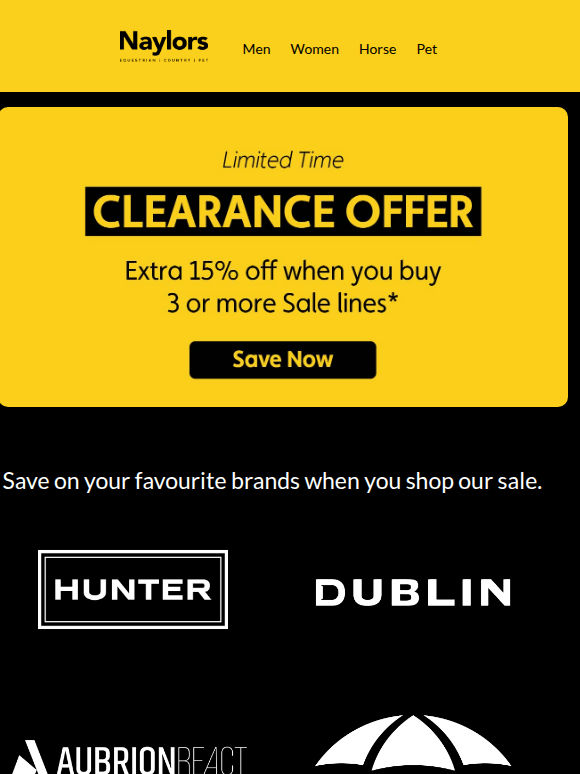 15% OFF When You Buy 3 or More Sale Lines*
