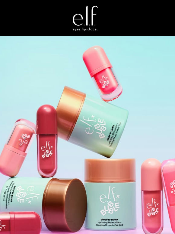 GLOWING FAST! e.l.f. x Bubble is selling out! 🥲 