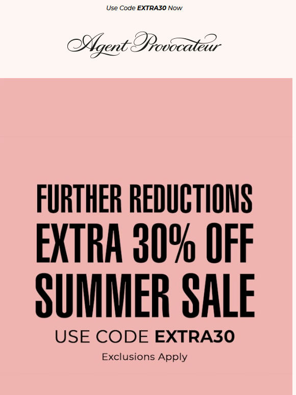 Sale On Sale! Further Markdowns & Extra 30% Off