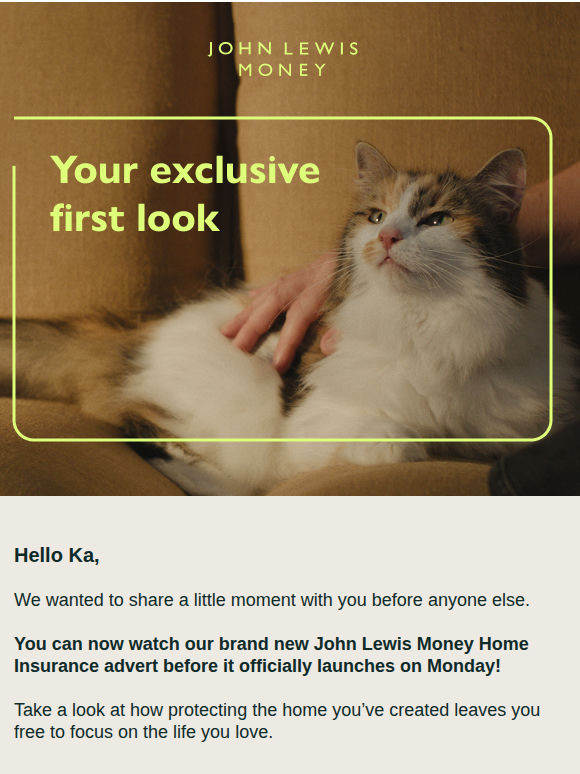 Be the first to see our new advert