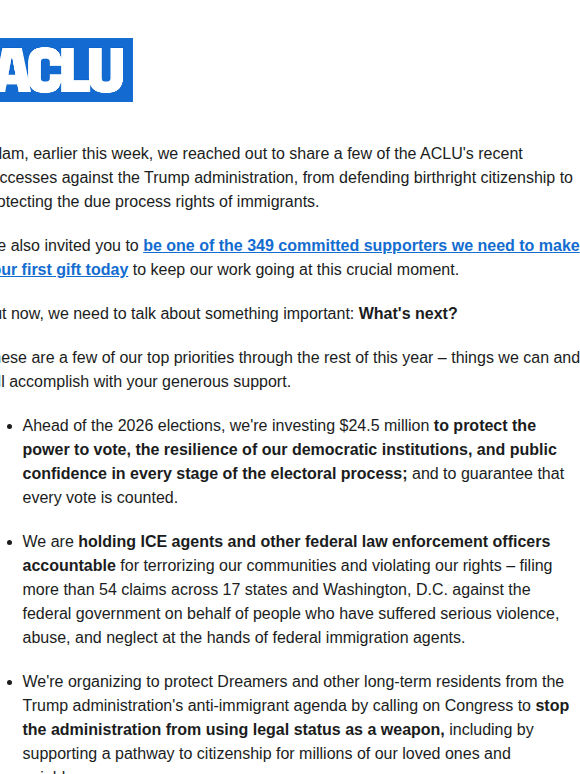 The ACLU v. President Trump