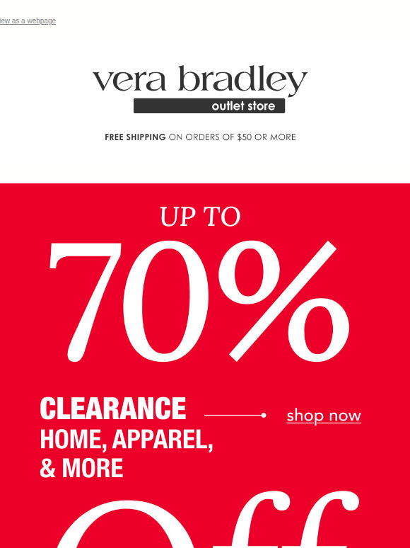 Up to 70% off home, apparel & more