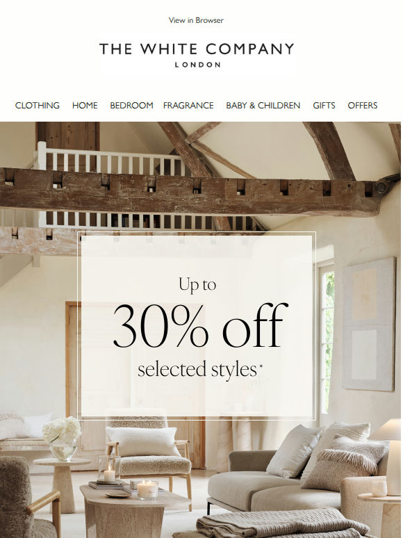 Up to 30% off selected styles