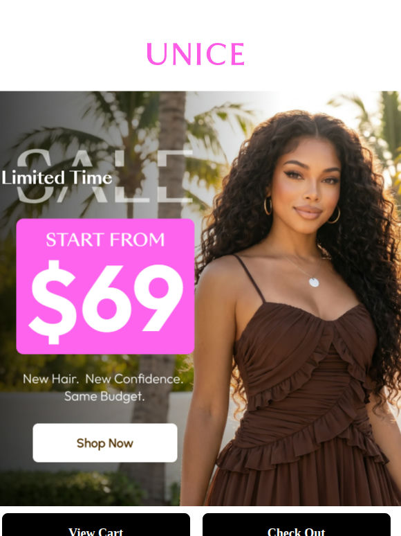 Fall ready wigs at $69 no salon needed