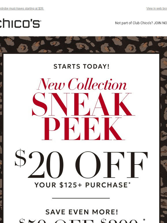 STARTS TODAY! Up to $50 off NEW COLLECTION
