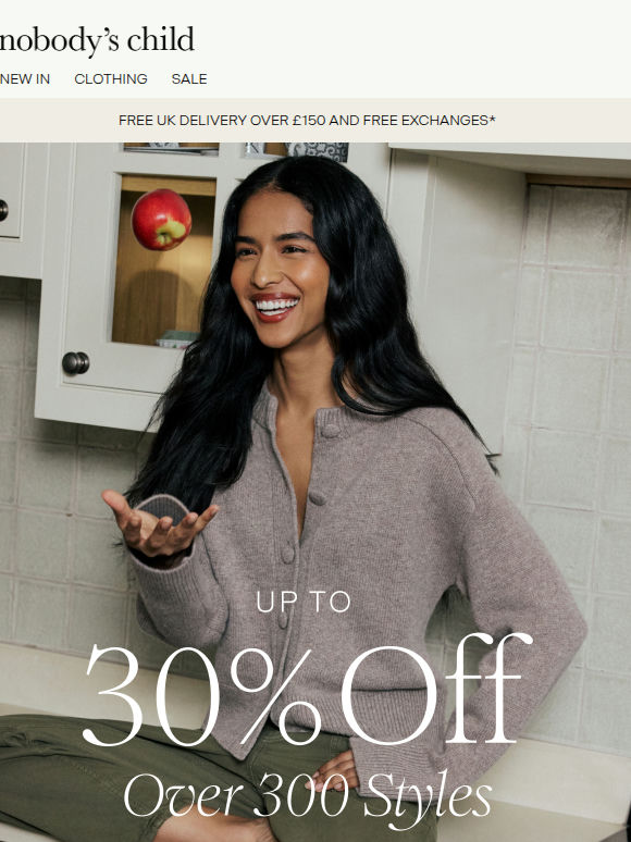 Up to 30% off Knitwear
