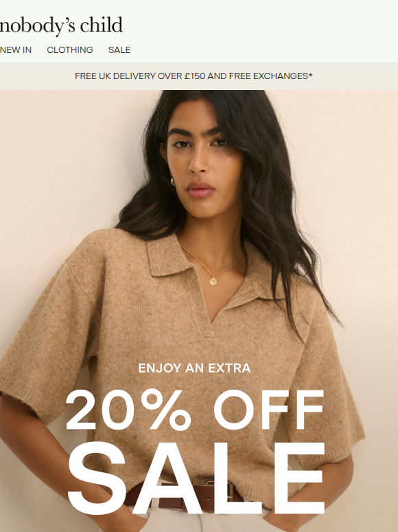 EXTRA 20% OFF SALE