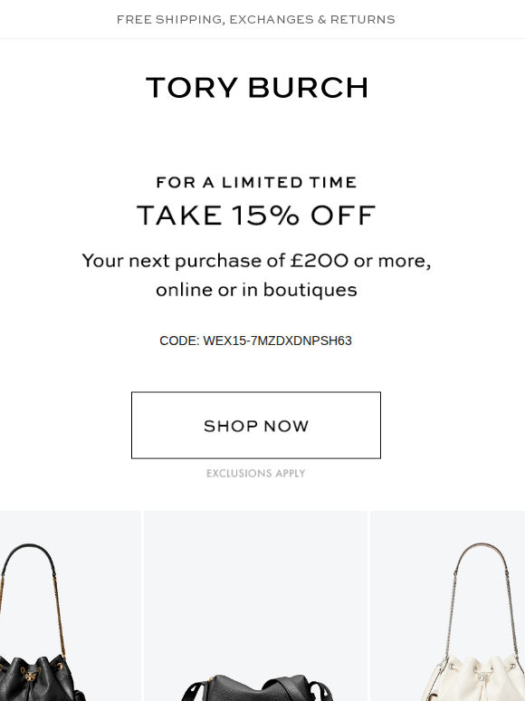 15% off for a limited time only