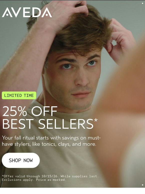 Ending soon: Save 25% on styling favorites for fall