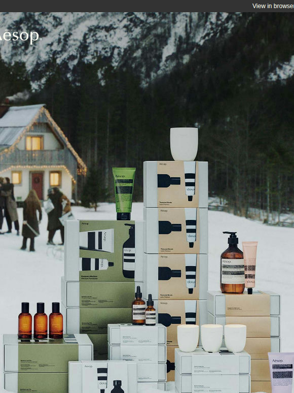 A seasonal preview, featuring a new collection of Gift Kits.