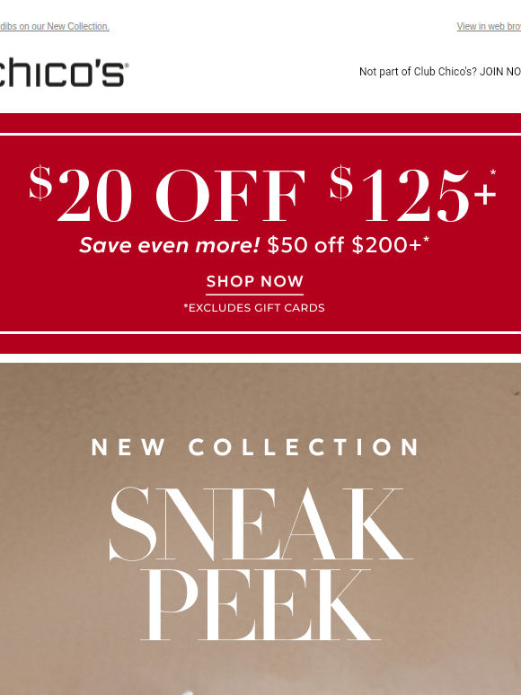 You get a FIRST LOOK + up to $50 off! 🤩
