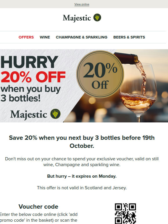Hurry! Your 20% off voucher expires on Monday